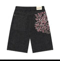 Black  “blossom tree” shorts