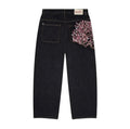 Black “blossom tree” jeans