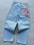 Plain  “blossom tree” jeans